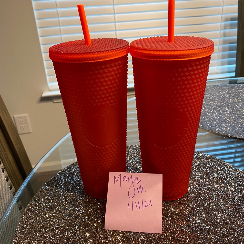 Starbucks Matte Red Studded Cup